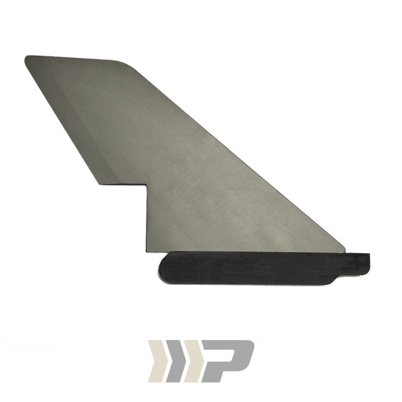 Steeting Shell ALUMINUM FIN, NOTCH FOR STEERING (2-/x) – Pocock Racing Shells